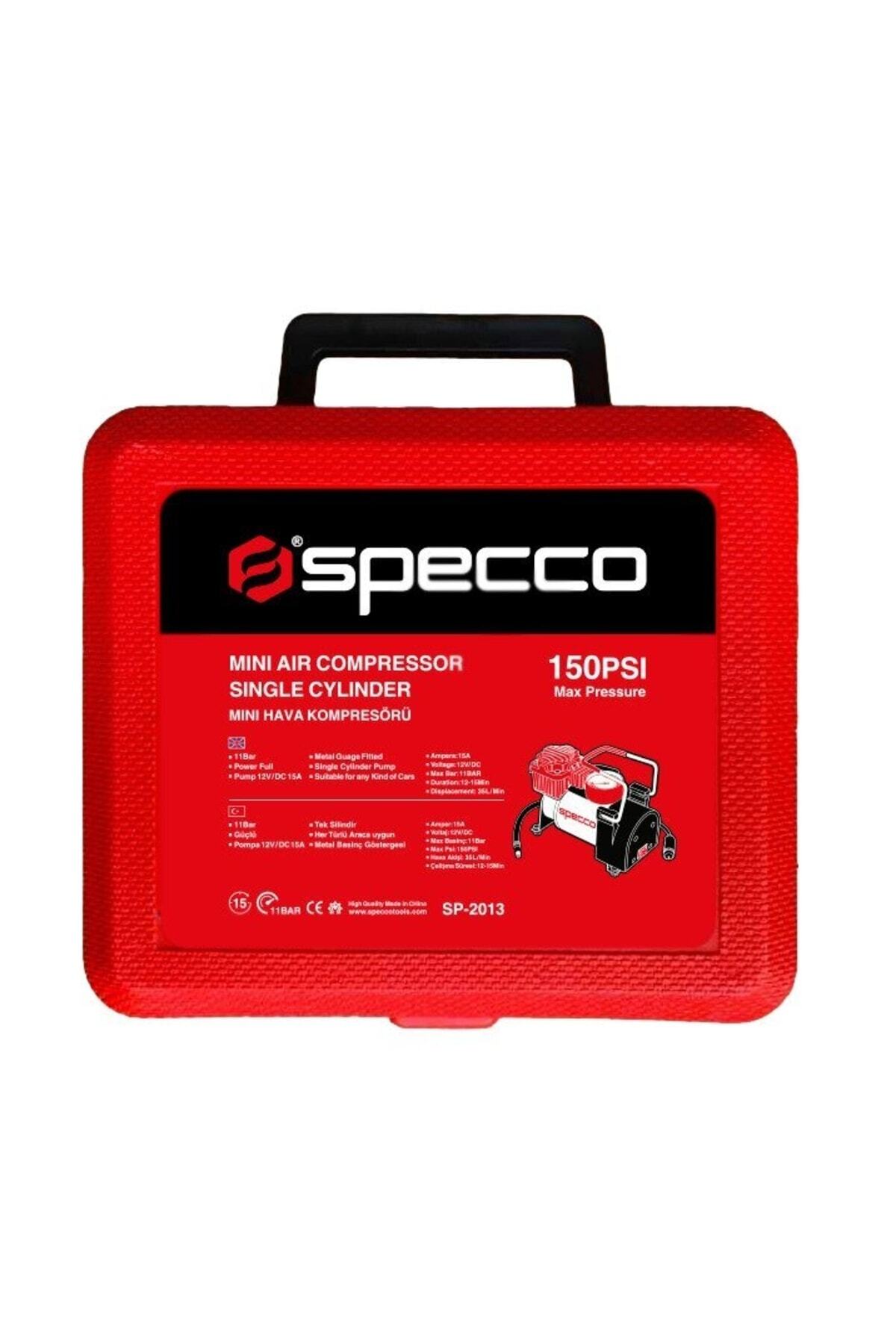 Specco Sp-2014 Mini Hava Kompresörü Silindirli Fenerli 12v - 150 Psı görsel 2